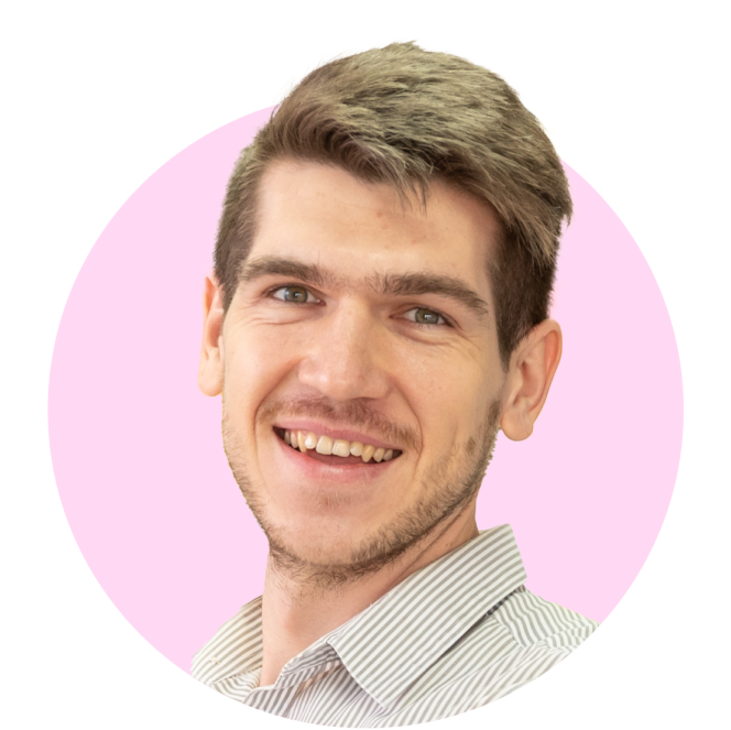 image of Pavel Lupu on a pink background